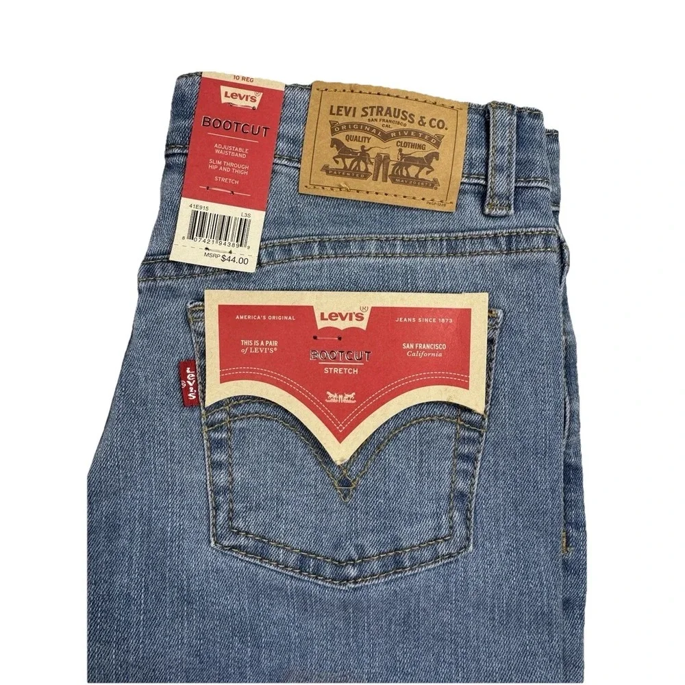Girls Levi's Bootcut‎ Jeans Sz 10 Regular Fit Stretch Denim Blue – New With Tags